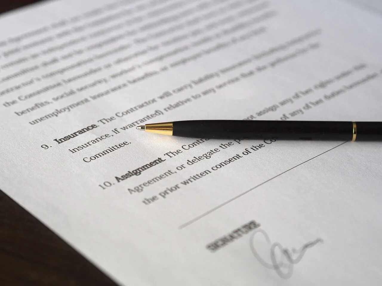 Contrato de arrendamiento preparado para su firma